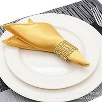 Satin Silky Cloth Napkins White Wedding Decor Dinner Table Napkins with Hemmed Edges, Washable Napkins Ideal for Hotel Parties, Weddings and Dinners Lightinthebox - thumbnail