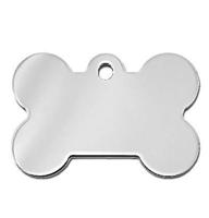 The Hillman Id Tag - Bone Chrome With Cut-Out Dog And Cat