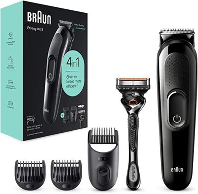 Braun 4-in-1 Face & Head Trimming Kit With Gillette Razor - SK 3300 GP