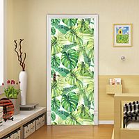 2pcs Self-adhesive Creative Door Stickers Banana Leaf Living Room Diy Decoration Home Waterproof Wall Stickers miniinthebox - thumbnail