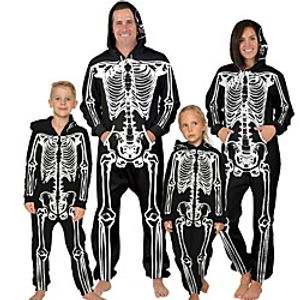 Family Look Jumpsuit Graphic Skull Daily Print Black Long Sleeve Active Matching Outfits Lightinthebox