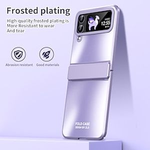 Phone Case For Samsung Galaxy Full Body Case Z Flip 4 Z Flip 3 Shockproof Solid Colored Aluminum Alloy Lightinthebox