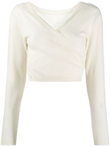 P.A.R.O.S.H. wrapped front jumper - NEUTRALS