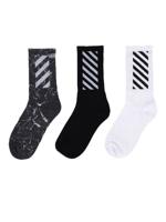 3 pairs of men's striped sports socks