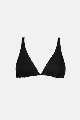Womens Reversible Non Padded Bikini Top Black Womens Reversible Non Padded Bikini Top Black