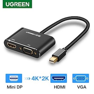 Ugreen Mini DisplayPort to HDMI VGA Thunderbolt 2 Adapter Mini DP Converter Cable for MacBook Air 13 Surface Pro 4 Dell Lenovo miniinthebox