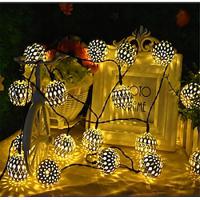 Solar String Lights Outdoor 20/30/50LED Globe String Lights with 8 Modes Solar Fairy Lights Outdoor Waterproof Moroccan Fairy Lights Solar for Garden Patio Wedding Party Christmas Decor Lightinthebox