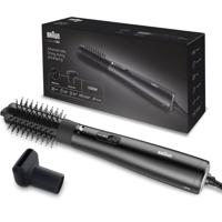 Braun Airstyler AS4.2 Airbrush, 1000 Watts, +1 Attachments, Ionic Function, Fast Drying Nozzle, 38mm Round Thermal Brush, Lock Release Button, Ionic Black - BRAS420SDE