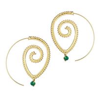 Exaggerated Spiral Drop Earrings
