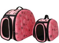 For Pet Soft Breathable Footprint Design Shoulder Bag For Cat & Dogs - Pink
