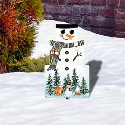 1PCS Christmas Snowman Acrylic Outdoor Courtyard Ground Insertion Garden Decoration Insertion Lightinthebox 1PCS Christmas Snowman Acrylic Outdoor Courtyard Ground Insertion Garden Decoration Insertion Lightinthebox