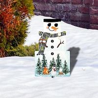1PCS Christmas Snowman Acrylic Outdoor Courtyard Ground Insertion Garden Decoration Insertion Lightinthebox - thumbnail