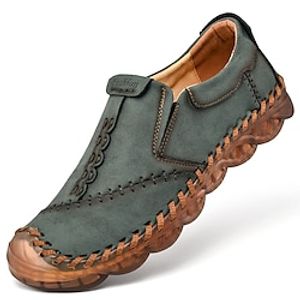 Men's Loafers  Slip-Ons Comfort Shoes Plus Size Casual British Outdoor Daily Microfiber Sand color Black Brown Summer Lightinthebox