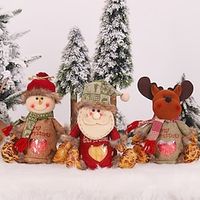Christmas Decorations Sale, Christmas Santa Snowman Doll Toy Clear Zip Candies Storage Bag Pouch Home Decor Merry Christmas Ornaments Xmas Decor Party Decor Xmas Gifts Stocking Fillers Lightinthebox - thumbnail