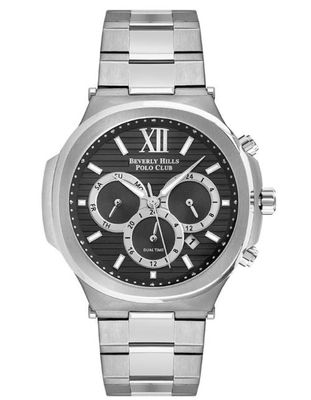 Beverly Hills Polo Club Men's Quartz Movement Watch, Multi Function Display and Metal Strap - BP3216X.350, Silver Beverly Hills Polo Club Men's Quartz Movement Watch, Multi Function Display and Metal Strap - BP3216X.350, Silver