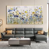 Hand painted Flower Oil Painting On Canvas Abstract Blooming Floral painting Decor Painting Living Room Decor Boho Wall Art Custom Textured flower Painting Lightinthebox