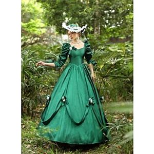 Princess Shakespeare Gothic Victorian Vintage Inspired Medieval Dress Party Costume Prom Dress Women's Costume Vintage Cosplay Party Evening Party Masquerade 3/4-Length Sleeve Ball Gown Dress miniinthebox