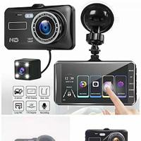 Hd Front and Rear Dual Recording Touch Screen DVR Large Angle 24 Hours 1080P Tachograph Lightinthebox