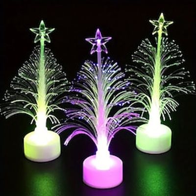 2pcs Christmas Fiber Optic Trees Luminous Christmas Trees Christmas Gift Holiday Party Decoration Arrangement Props Lightinthebox