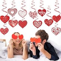 Valentine's Day red love spiral pendant party decoration pendant Lightinthebox - thumbnail
