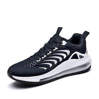 Men's Sneakers Running Walking Casual Daily Cloth Breathable Shock Absorbing Lace-up Black and White Black White Summer Spring Lightinthebox - thumbnail