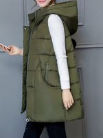 Casual Hooded Sleeveless Coats