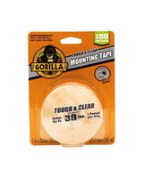 Gorilla Tough & Clear Double Sided Adhesive Mounting Tape, Extra Large 1 inch x 4.1 Yard