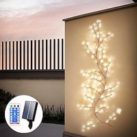 Solar tree branch light 1.8m 96 light 8-function remote control outdoor courtyard lawn holiday decoration light Lightinthebox