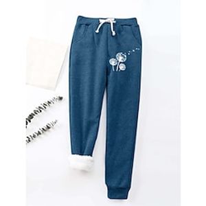 Women's Fleece Pants Sweatpants Pants Trousers Full Length Active Streetwear Home Street Wine Grey S M Fall Winter Lightinthebox