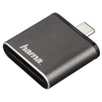 Hama USB 3.1 Type C UHS II OTG Card Reader, SD, Gray