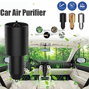 StarFire 12V Miniature Car Air Purifier With Cigarette Lighter Ion Freshener Air Purifier Negative Ion Purifier Lightinthebox