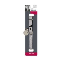 M-PETS Glitter Cat Collar Silver (Pack of 6)