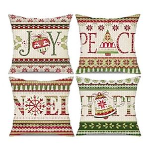 Double Side Christmas Decor Pillow Cover 1PC Soft Decorative Square Cushion Case Pillowcase for BedroomLivingroom Sofa Couch Chair Lightinthebox