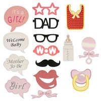 20pcs Baby Shower Photo Booth Props Party Girl Wedding Party Decoration
