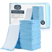 Little Story - Disposable Diaper Changing Mats - Pack Of 100pcs - Blue LS_DCM_BU100