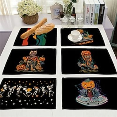 Halloween Waterproof Oil Proof Heat Insulated Household Table Mats Restaurant Western Style Mats Lightinthebox