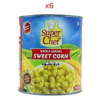 Super Chef Sweet Kernel Corn 2550Gm (Pack Of 6)