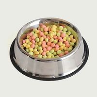 Pet Supplies Anti slip Cartoon Single Bowl Round Bowl Pet Tableware Dog Drinking Basin Stainless Steel Cat Bowl Dog Bowl Lightinthebox - thumbnail