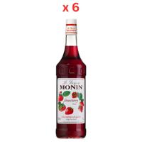 Monin Strawberry Syrup - 1 Ltr Pack Of 6