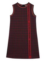 Checkered Jersey Dress - Red - thumbnail