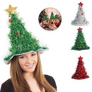 Christmas Tree Hat Non-woven Rain Silk Xmas Hat Merry Christmas Home Decor Xmas Ornaments Navidad Party Supplies Happy New Year Lightinthebox