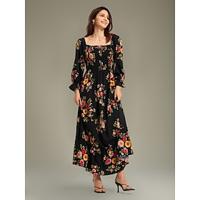 Floral Pattern Spring Vacation Dress, Wedding Guest Dresses