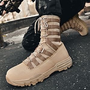 Men's Boots Combat Boots Tactical Boots Hiking Trail Running Shoes Sporty Classic Casual Outdoor Athletic Leather Nylon Height Increasing Comfortable Wear Resistance Booties / Ankle Boots Lace-up miniinthebox