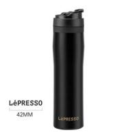 Lepresso Stainless Steel Portable French Press - Black (LPSPFPBK)