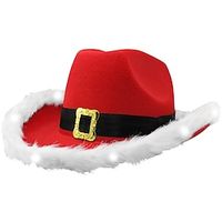 Adult Light Up Santa Claus Cowboy Hat Christmas Cowboy Hat - Light Up LED Lights Cowgirl Hats - Holiday Western Costume Accessory, Red White, One Size miniinthebox Adult Light Up Santa Claus Cowboy Hat Christmas Cowboy Hat - Light Up LED Lights Cowgirl Hats - Holiday Western Costume Accessory, Red White, One Size miniinthebox
