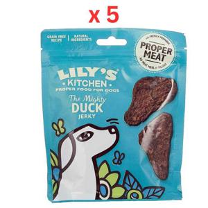 Lily's Kitchen The Mighty Duck Mini Jerky Grain Free Dog Treats 70G Pack Of 5