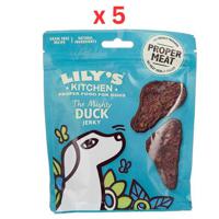 Lily's Kitchen The Mighty Duck Mini Jerky Grain Free Dog Treats 70G Pack Of 5