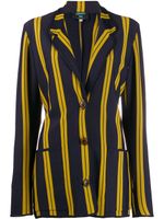 Jean Paul Gaultier Pre-Owned 1991 Striped single breasted blazer - Blue