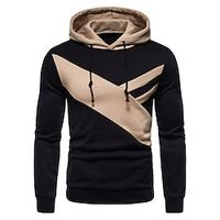 Men's Hoodie Pullover Hoodie Sweatshirt Green Khaki Gray Hooded Color Block Lace up Casual Daily Holiday Sportswear Casual Big and Tall Fall  Winter Clothing Apparel Hoodies Sweatshirts  Long Sleeve miniinthebox - thumbnail