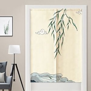 Japanese Noren Curtain Door Cover Doorway Curtain Panel Traditional Cloud Willow Printed Door Tapestry Room Divider Curtains for Kitchen Sushi Bathroom Livingroom Bedroom miniinthebox